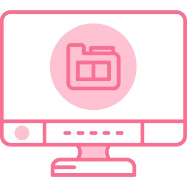 Bir bilgisayarın vektör illüstrasyonu