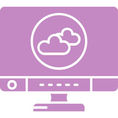 bulut hesaplama vektörü simgesi