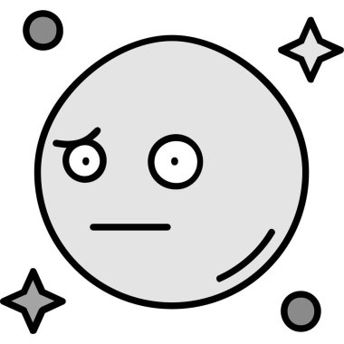 Bir güneş sisteminin çizgi çizimi