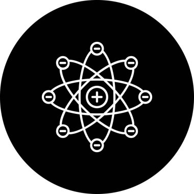 atom simgesi vektör illüstrasyonu