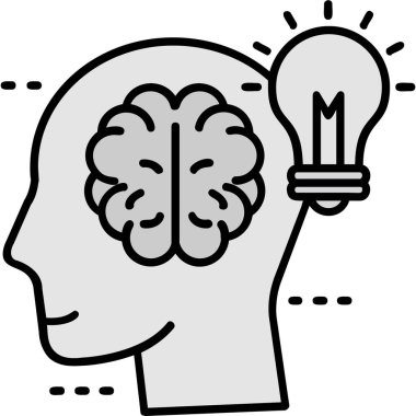 Beyin fikri zihin simgesi