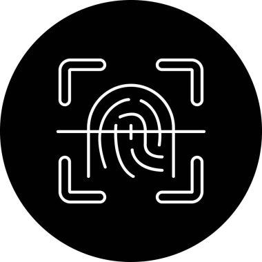 parmak izi ikonu vektör illüstrasyonu