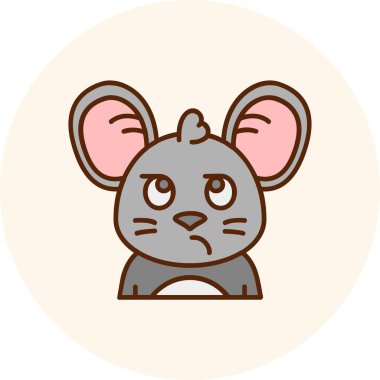 hayvan çizgi film temalı vektör simgesi