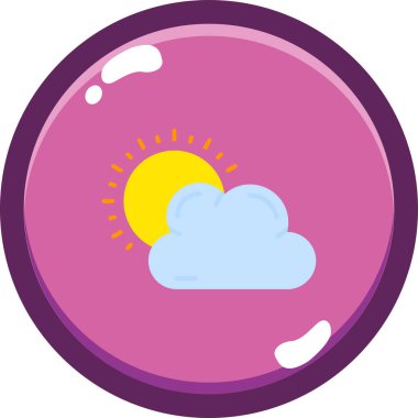 Bulut simgesi vektör illüstrasyonu