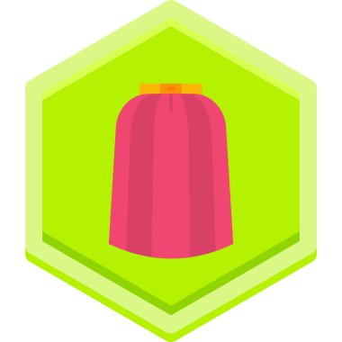 Yeşil ve kırmızı çizgi film simgesinin vektör çizimi.