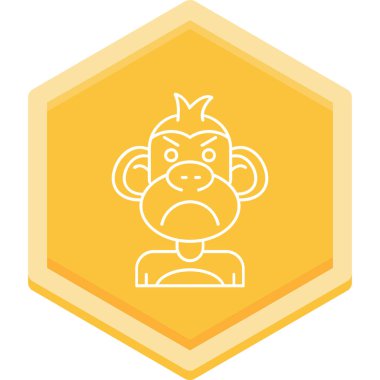 maymun ikon vektör illüstrasyonu