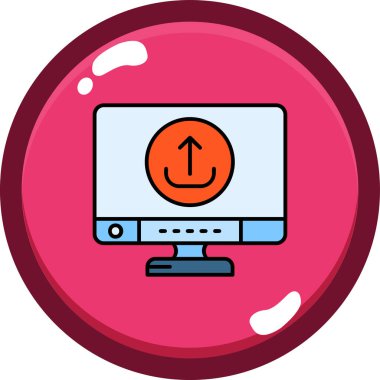 Bilgisayar. Web simgesi basit illüstrasyon