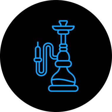 Vektör nargile simgesi illüstrasyonu