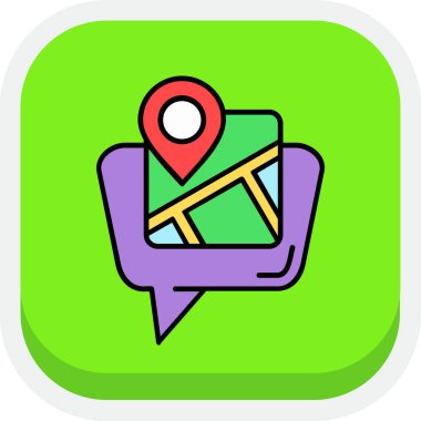 konumu harita vektör simgesi