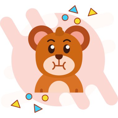 sevimli hayvan çizgi vektör çizim grafik tasarım