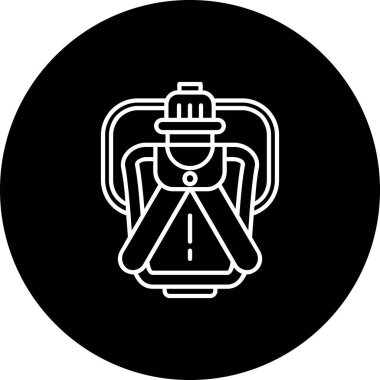 Benzersiz Kamera Vektörü Kabartma Simgesi