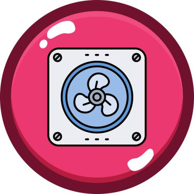 fan simgesi, vektör illüstrasyonu