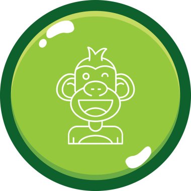 modada izole edilmiş arkaplanda maymun simgesi