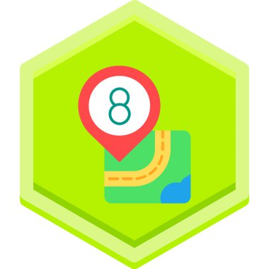 harita yolu vektör çizimi