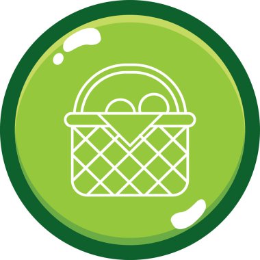 Yiyecek ikonlu sepet.