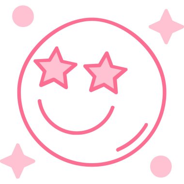 Mutlu gülümseme simgesi, vektör illüstrasyonu