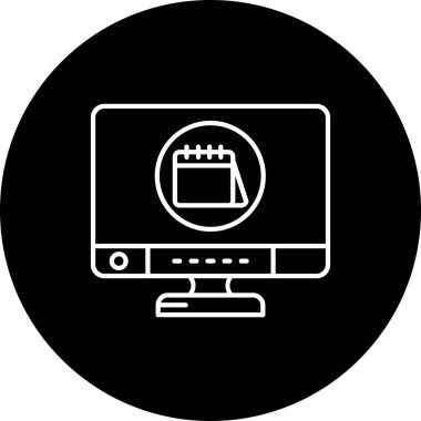 vektör lcd simgesi illüstrasyonu