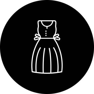 Kadın ve giysi simgesinin vektör illüstrasyonu