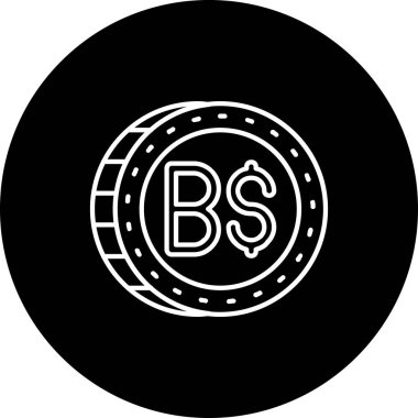 Vektör para simgesi çizimi