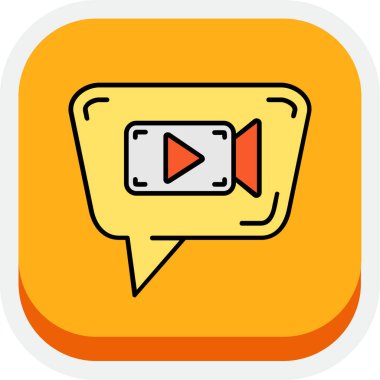 Konuş. Web simgesi basit illüstrasyon