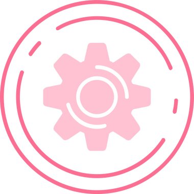 Ayarlar pembe karışık vektör illüstrasyonu