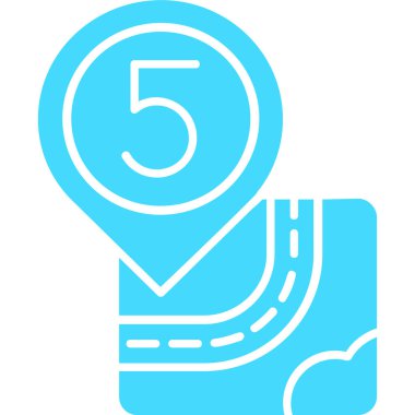 Yol işaretleri simgesi, vektör illüstrasyonu