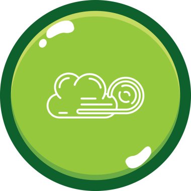 Bulut simgesi vektör illüstrasyonu