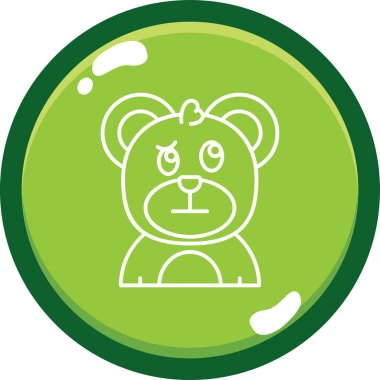 Ayı. Web simgesi basit illüstrasyon