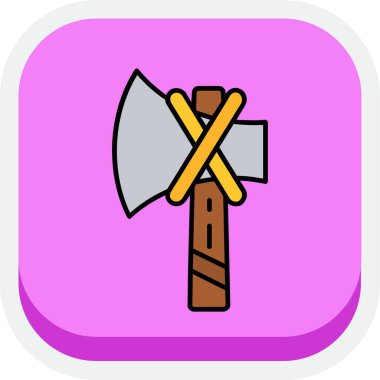 Saydam arka plan üzerinde balta logo tasarımı izole balta vektör simgesi