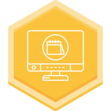 Bilgisayar. Web simgesi basit illüstrasyon