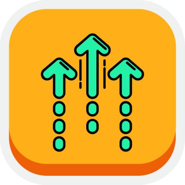 ok yönü simgesi, basit vektör illüstrasyon tasarımı