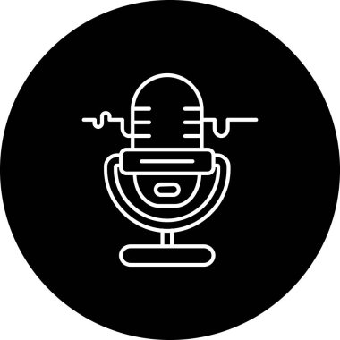 Mikrofon. Web simgesi basit tasarım