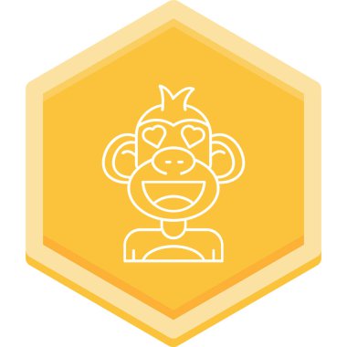 maymun ikon vektör illüstrasyonu