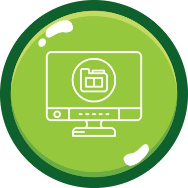 Bilgisayar. Web simgesi basit illüstrasyon