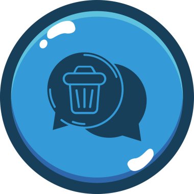 Çöp kutusu simgesi, düz tasarım biçimi