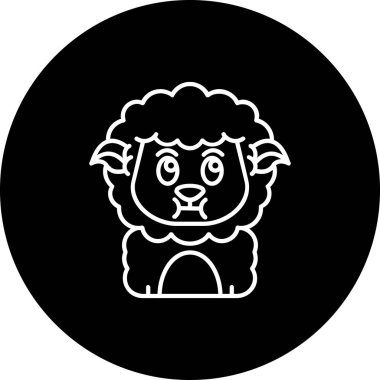 Koyun ikonu vektör illüstrasyonu