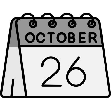 Ekim takvim simgesi tasarım