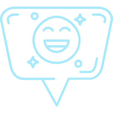 Gülümseme simgesi olan emojinin vektör illüstrasyonu