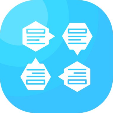 Sohbet simgesi vektör illüstrasyonu