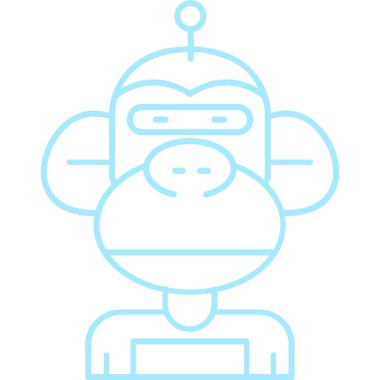 Maymun. Web simgesi basit illüstrasyon