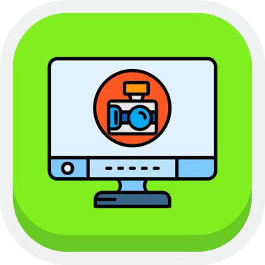 Ekranda bir resim olan web kamerası.