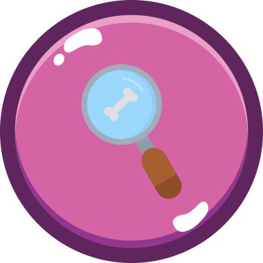 Çizgi film büyütecinin vektör illüstrasyonu