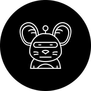 Bir tavşan simgesinin vektör çizimi