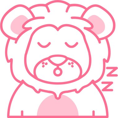 Tatlı uyuyan ayı çizgi film vektör çizimi