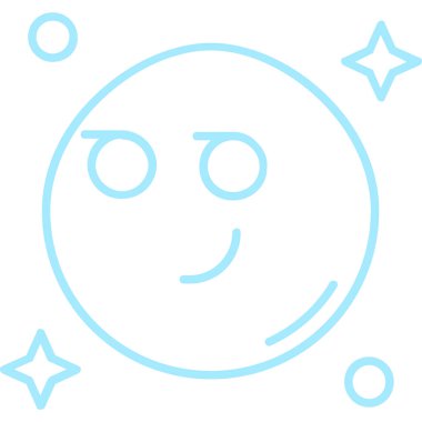 Yüzün basit vektör illüstrasyon simgesi