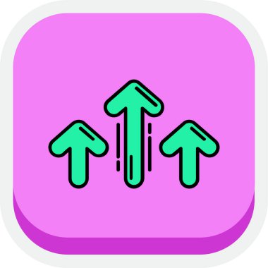 ok simgesi soyut arkaplanda izole edildi, n