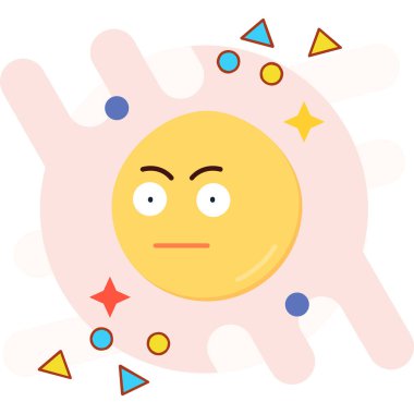 Koronavirüs vektör tasarımının izole edilmiş emojisi