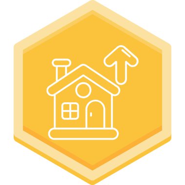 Eve. Web simgesi basit illüstrasyon