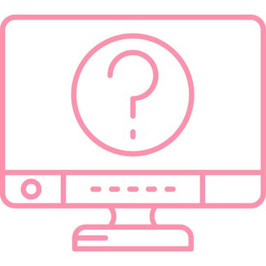 Bilgisayar ekranı. Web simgesi basit illüstrasyon