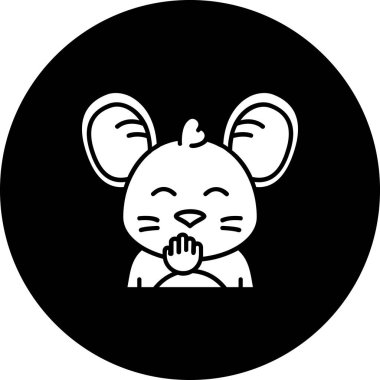 vektör şirin çizgi film tavşan simgesi